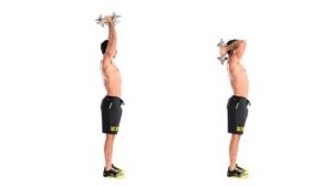 Bài tập tay sau với tạ đơn Standing Dumbbell Triceps Extension