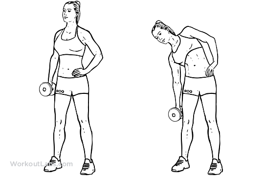 dumbbell side bend