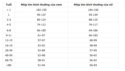 nhịp tim trong thể hình