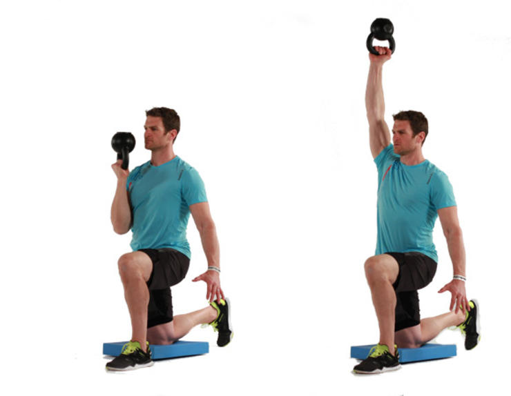 Half Kneeling Shoulder Press